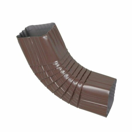 SPECTRA GUTTER SYSTEMS 3 x 4 in. Aluminum B-Elbow, Brown 4BELRTB
